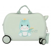 Valiza copii ride-on Roll Road Happy Pets My Little Dino ABS, 4 roti, 20x31x45 cm
