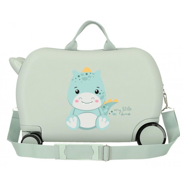 Valiza copii ride-on Roll Road Happy Pets My Little Dino ABS, 4 roti, 20x31x45 cm