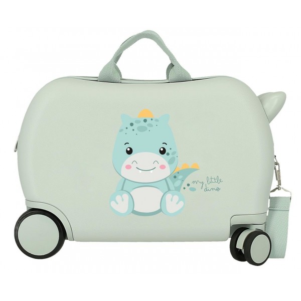 Valiza copii ride-on Roll Road Happy Pets My Little Dino ABS, 4 roti, 20x31x45 cm