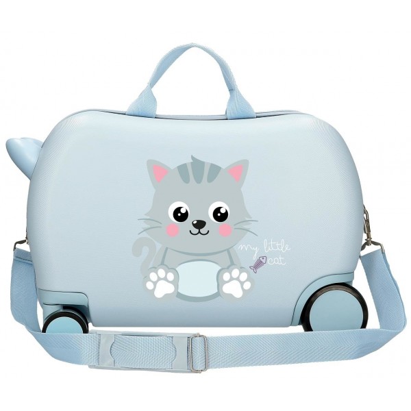 Valiza copii ride-on Roll Road Happy Pets My Little Cat, ABS 4 roti, 20x31x45 cm