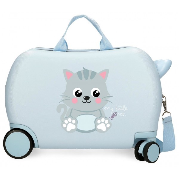 Valiza copii ride-on Roll Road Happy Pets My Little Cat, ABS 4 roti, 20x31x45 cm