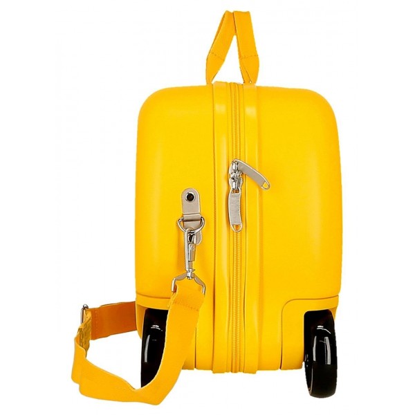 Valiza copii ride-on Roll Road Happy Pets Giraffe ABS, 4 roti, 20x31x45 cm