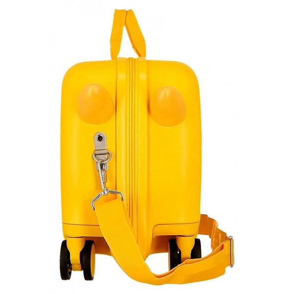 Valiza copii ride-on Roll Road Happy Pets Giraffe ABS, 4 roti, 20x31x45 cm