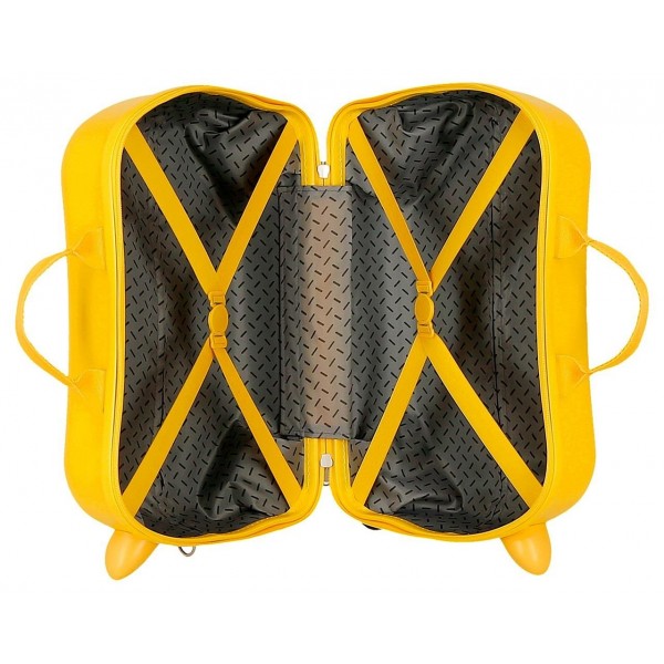 Valiza copii ride-on Roll Road Happy Pets Giraffe ABS, 4 roti, 20x31x45 cm