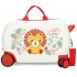 Valiza copii ride-on Roll Road Happy Pets Lion ABS, 4 roti, 20x31x45 cm