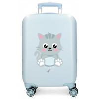 Troler copii cabina Roll Road Happy Pets My Little Cat ABS, 4 roti, 20x50x33 cm