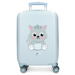 Troler copii cabina Roll Road Happy Pets My Little Cat ABS, 4 roti, 20x50x33 cm