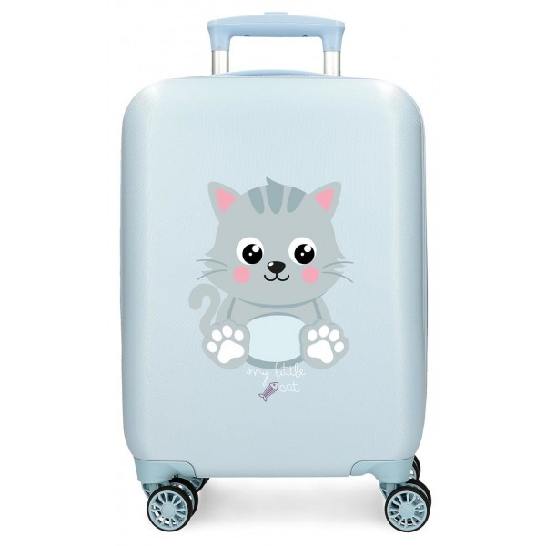 Troler copii cabina Roll Road Happy Pets My Little Cat ABS, 4 roti, 20x50x33 cm