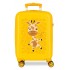 Troler copii cabina Roll Road Happy Pets Giraffe ABS, 4 roti, ocru, 20x50x33 cm