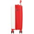 Troler copii cabina Roll Road Happy Pets Lion ABS, 4 roti, alb, 20x50x33 cm