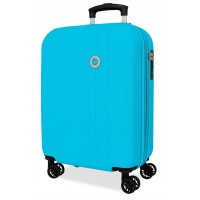 Troler cabina Roll Road Menorca, ABS, extensibil, 4 roti, turcoaz, 20x55x38 cm