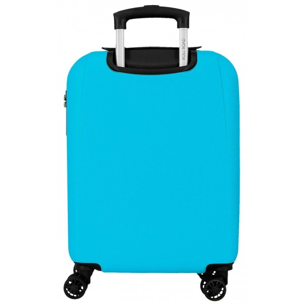 Troler cabina Roll Road Menorca, ABS, extensibil, 4 roti, turcoaz, 20x55x38 cm