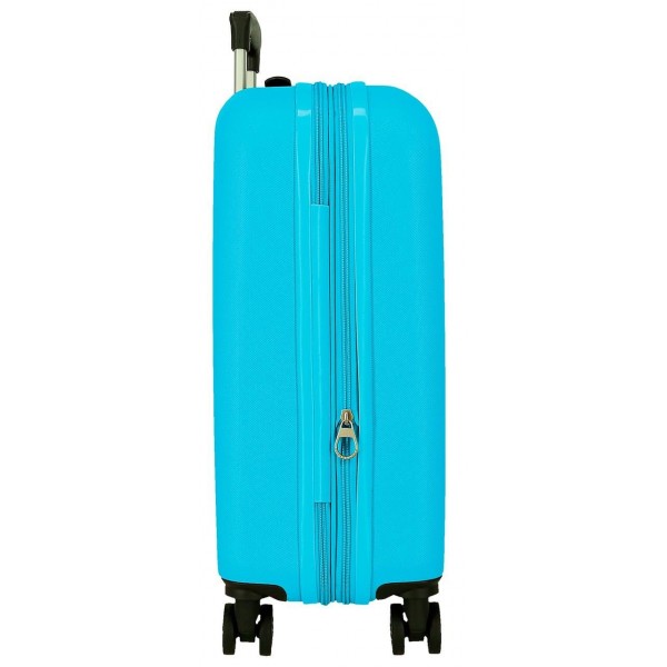 Troler cabina Roll Road Menorca, ABS, extensibil, 4 roti, turcoaz, 20x55x38 cm