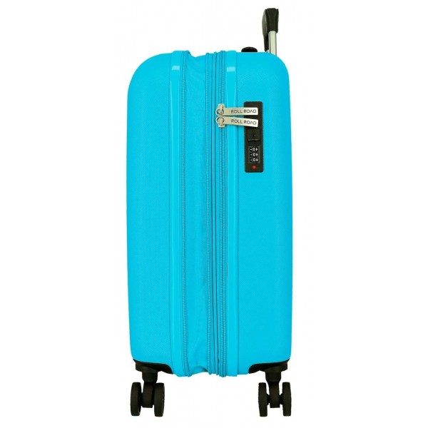 Troler cabina Roll Road Menorca, ABS, extensibil, 4 roti, turcoaz, 20x55x38 cm