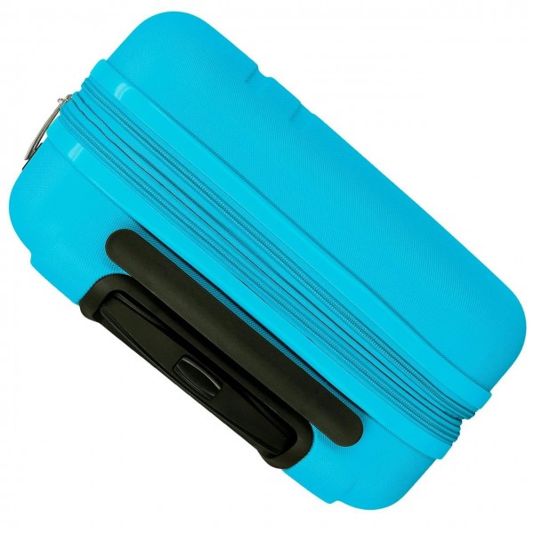 Troler cabina Roll Road Menorca, ABS, extensibil, 4 roti, turcoaz, 20x55x38 cm