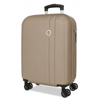 Troler cabina Roll Road Menorca, ABS, extensibil, 4 roti, bej auriu, 20x55x38 cm