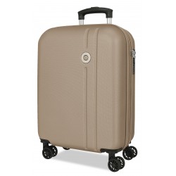 Troler cabina Roll Road Menorca, ABS, extensibil, 4 roti, bej auriu, 20x55x38 cm