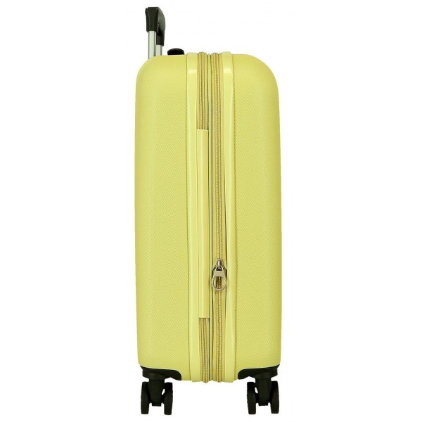 Troler cabina Roll Road Menorca, ABS, extensibil, 4 roti, galben, 20x55x38 cm