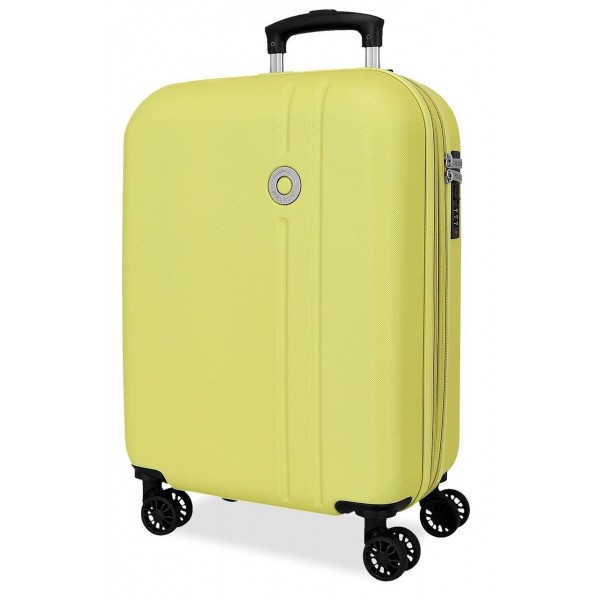 Troler cabina Roll Road Menorca, ABS, extensibil, 4 roti, galben, 20x55x38 cm