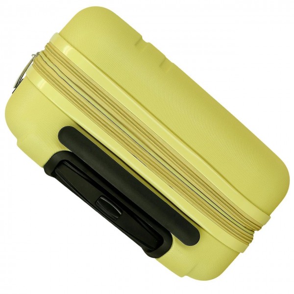 Troler cabina Roll Road Menorca, ABS, extensibil, 4 roti, galben, 20x55x38 cm