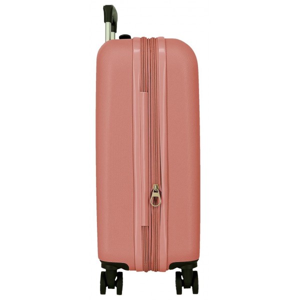 Troler cabina Roll Road Menorca, ABS, extensibil, 4 roti, nude, 20x55x38 cm