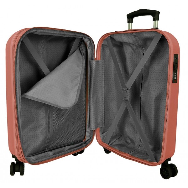 Troler cabina Roll Road Menorca, ABS, extensibil, 4 roti, nude, 20x55x38 cm