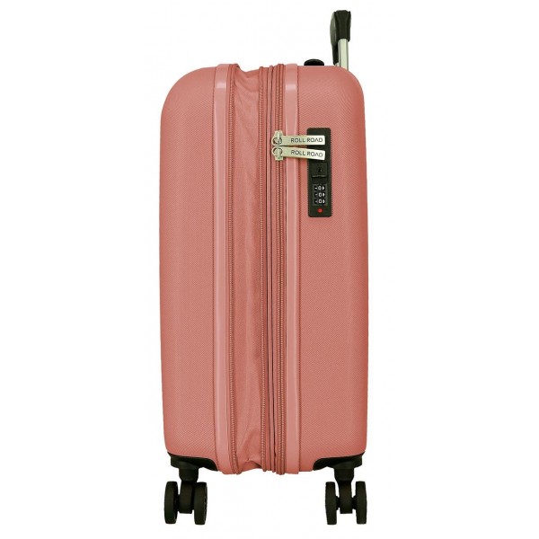 Troler cabina Roll Road Menorca, ABS, extensibil, 4 roti, nude, 20x55x38 cm