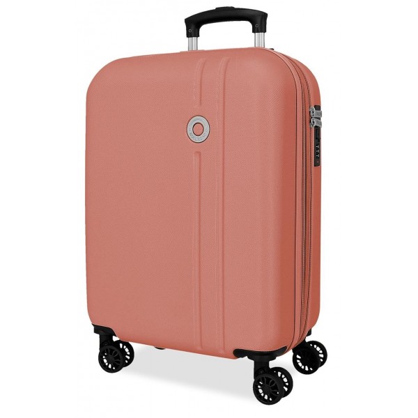 Troler cabina Roll Road Menorca, ABS, extensibil, 4 roti, nude, 20x55x38 cm