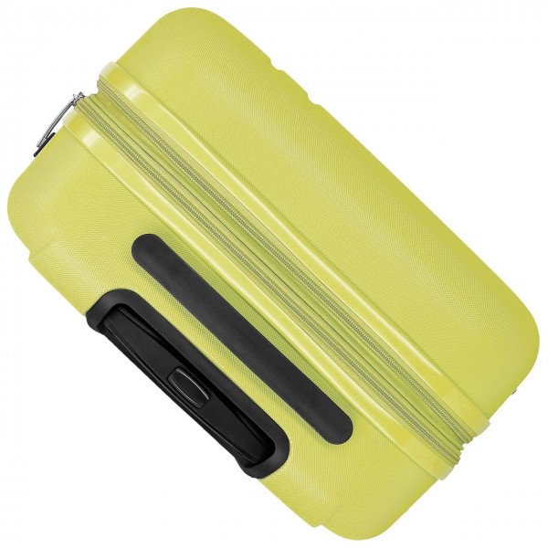 Troler mediu Roll Road Menorca, ABS, extensibil, 4 roti, galben, 24x65x46 cm