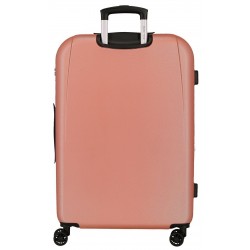 Troler mediu Roll Road Menorca, ABS, extensibil, 4 roti, nude, 24x65x46 cm