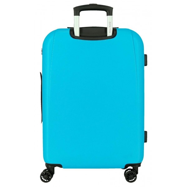 Troler mare Roll Road Menorca, ABS, extensibil, 4 roti, turcoaz, 27x75x52 cm