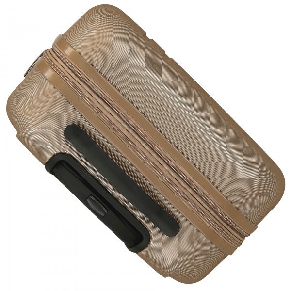 Troler mare Roll Road Menorca, ABS, extensibil, 4 roti, bej auriu, 27x75x52 cm