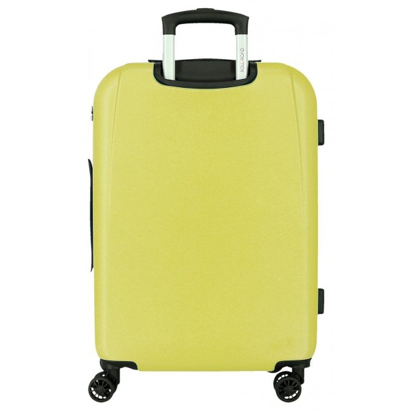 Troler mare Roll Road Menorca, ABS, extensibil, 4 roti, galben, 27x75x52 cm
