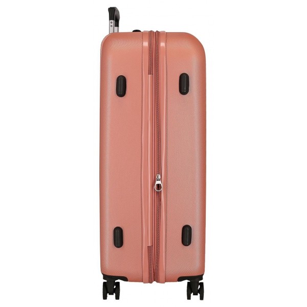 Troler mare Roll Road Menorca, ABS, extensibil, 4 roti, nude, 27x75x52 cm