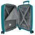 Troler cabina Roll Road Acadia, polipropilena, extensibil, 4 roti, verde turcoaz, 20x55x35 cm