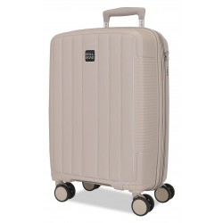 Troler cabina Roll Road Acadia bej champagne, polipropilena, extensibil, 4 roti, 20x55x35 cm