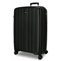 Troler mare Roll Road Acadia, polipropilena, extensibil 4 roti, negru, 29x75x48 cm