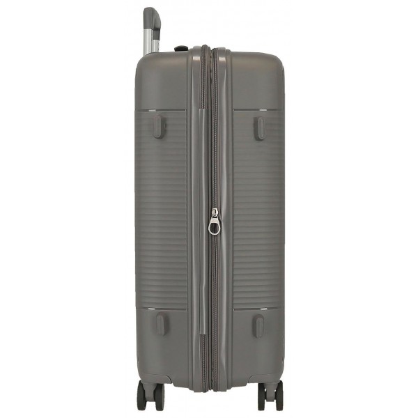 Troler mare Roll Road Acadia, polipropilena, extensibil, 4 roti, antracit, 29x75x48 cm