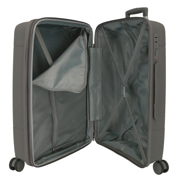 Troler mare Roll Road Acadia, polipropilena, extensibil, 4 roti, antracit, 29x75x48 cm