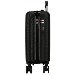 Troler cabina Movom Timber negru, ABS, roti amovibile, 4 roti, 20x40x30 cm