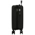 Troler cabina Movom Timber negru, ABS, roti amovibile, 4 roti, 20x40x30 cm