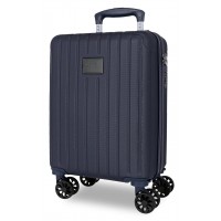 Troler cabina Movom Timber bleumarin, ABS, roti amovibile, 4 roti, 20x40x30 cm