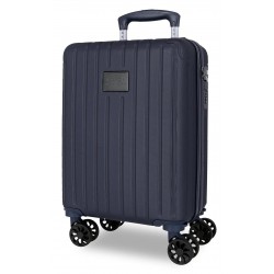 Troler cabina Movom Timber bleumarin, ABS, roti amovibile, 4 roti, 20x40x30 cm