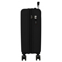 Troler cabina Movom Timber, ABS, extensibil, 4 roti, negru, 20x55x40 cm