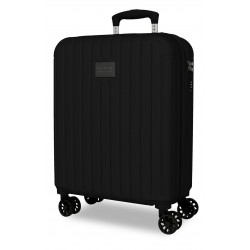 Troler cabina Movom Timber, ABS, extensibil, 4 roti, negru, 20x55x40 cm