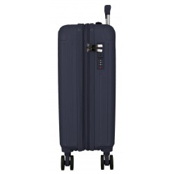Troler cabina Movom Timber, ABS, extensibil, 4 roti, bleumarin, 20x55x40 cm
