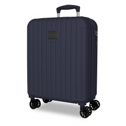 Troler cabina Movom Timber, ABS, extensibil, 4 roti, bleumarin, 20x55x40 cm