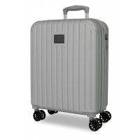 Troler cabina Movom Timber, ABS, extensibil, 4 roti, argintiu, 20x55x40 cm