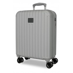 Troler cabina Movom Timber, ABS, extensibil, 4 roti, argintiu, 20x55x40 cm