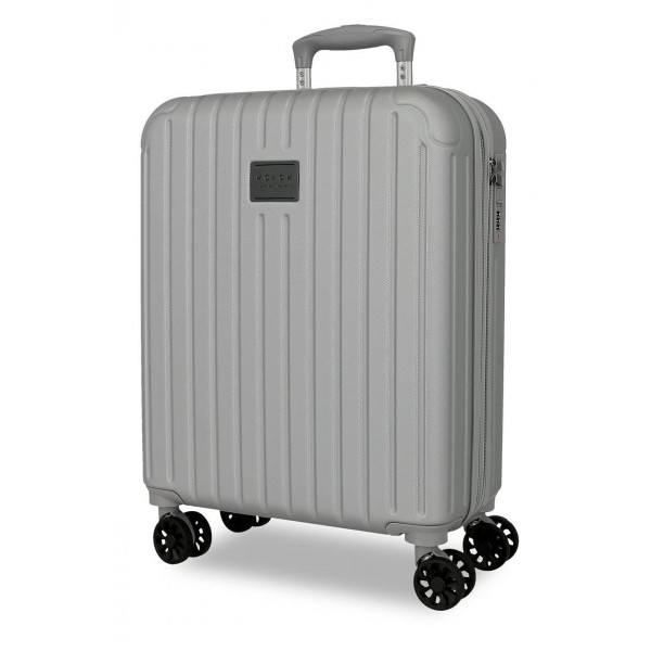 Troler cabina Movom Timber, ABS, extensibil, 4 roti, argintiu, 20x55x40 cm